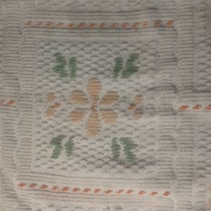 Queen full vintage popcorn bedspread topper